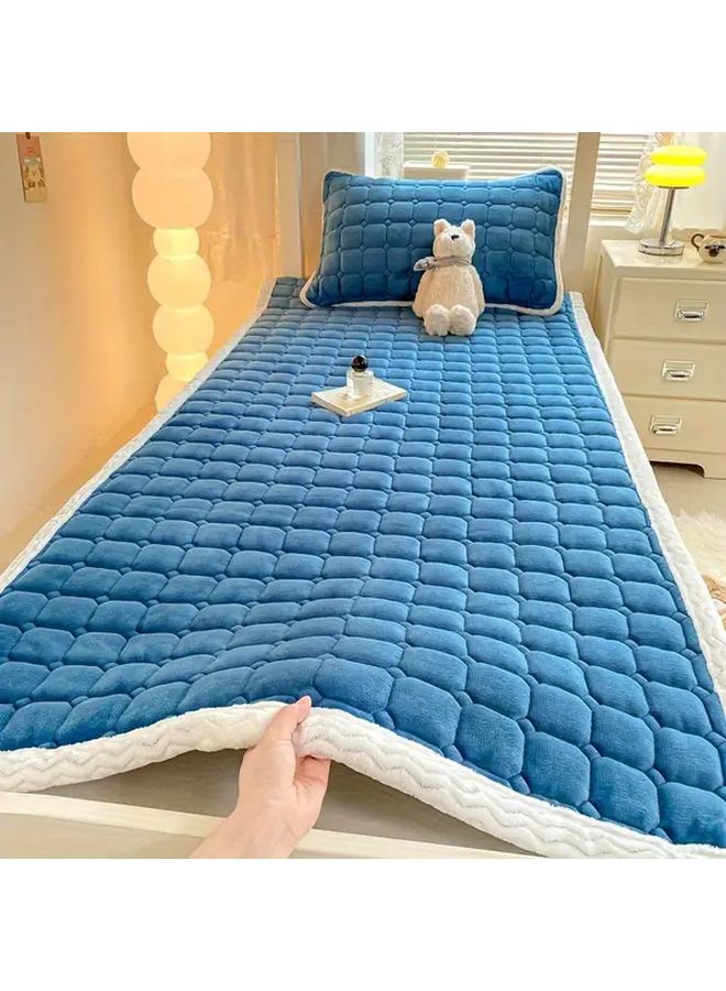 المرتبة الرقيقة المتقدمة ذات اللون الرمادي المخملي، لحاف دافئ فاخر مزركش، مقاس 47 × 24 × 78 بوصة (74 بوصة) - Image 2